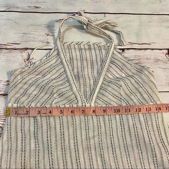 Roxy I Feel Sea White & Black Stripe Halter Top NWT - Picture 10 of 12